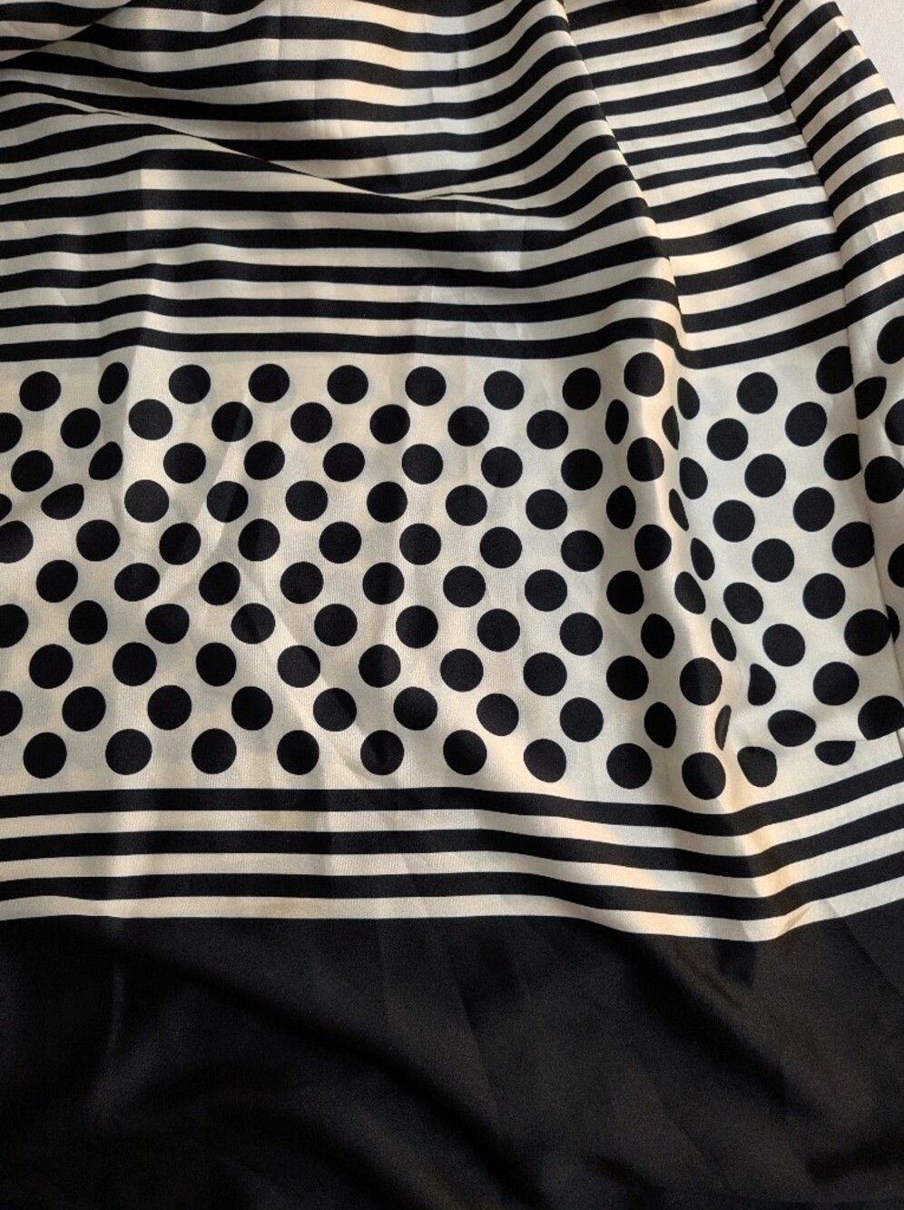 Polka Dot Black White Striped Palazzo Wide Pants Leg Eclectic Statement Piece - Picture 10 of 15